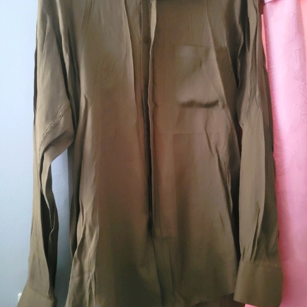 Khaki Button-Up Shirt